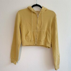 Brandy Melville Yellowed Cropped Jacket